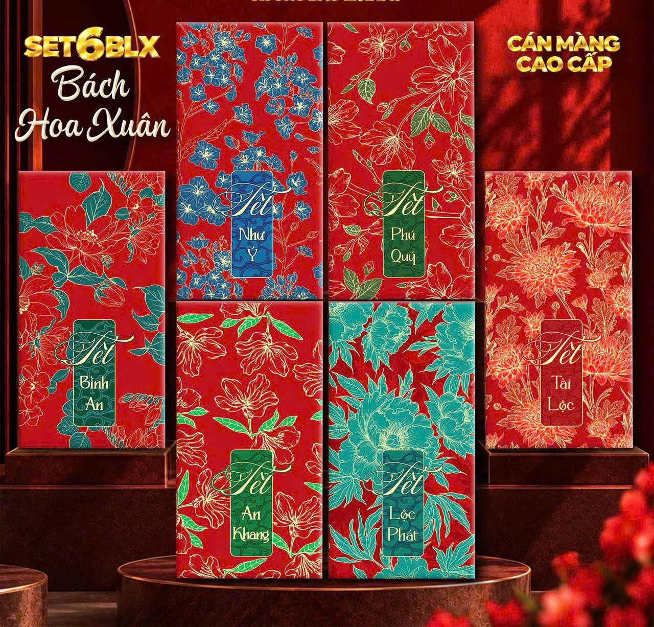 Set 60 Bao Lì Xì – Bách Hoa Xuân