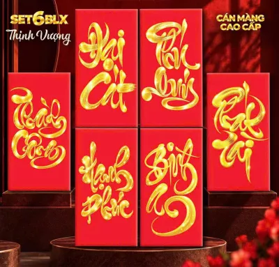 Set 60 Bao Lì Xì – Thư Pháp