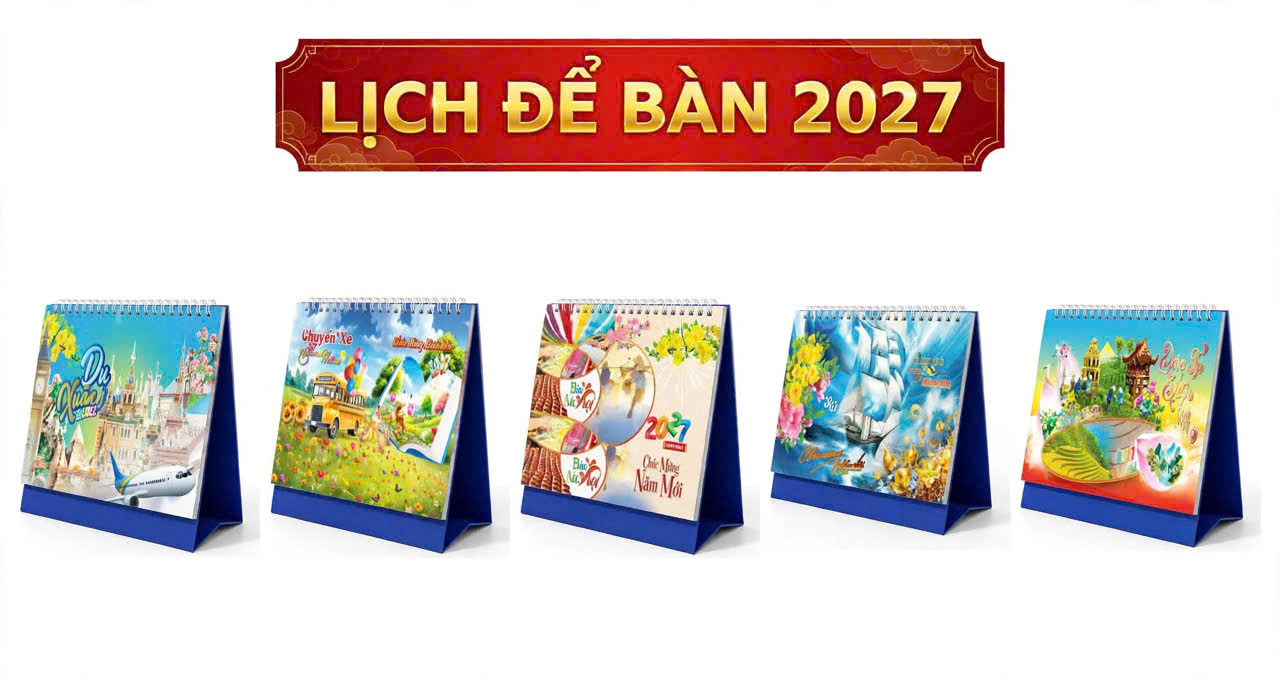 Lịch Để Bàn Chữ A - 2027
