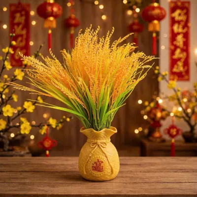 Set Bình Hoa Lúa Nhựa