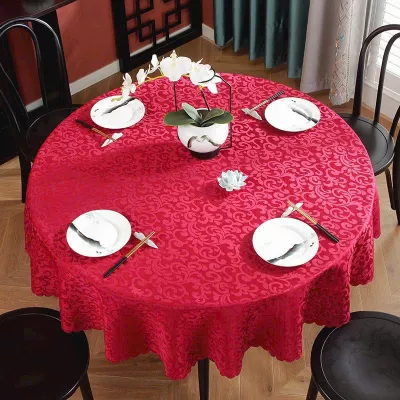 Khăn Trải Bàn Tròn 2m0 (đỏ )