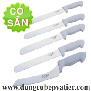 Dao inox răng cưa cán trắng
