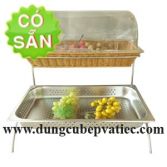 Kệ trưng bày buffet 2 tầng khung inox đặc SG2CT4-350