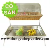 Kệ trưng bày buffet 2 tầng khung inox đặc SG2CT4-350