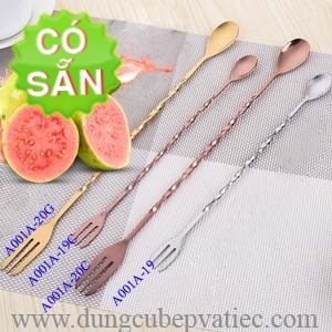Thìa quầy bar pha chế 2 đầu