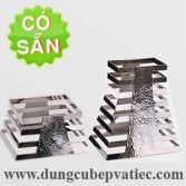 Chân đế inox thấp kê dĩa buffet