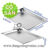 Khay inox GN 1/2 trưng bày thức ăn tiệc buffet