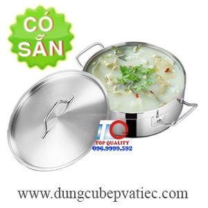 Nồi inox công nghiệp 3 đáy thân thấp