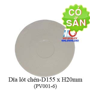 Dĩa lót chén melamine màu nâu đá-PV001-6