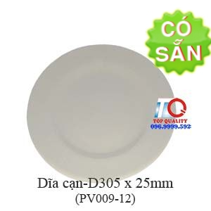 Dĩa cạn size lớn melamine nâu đá-PV009-12