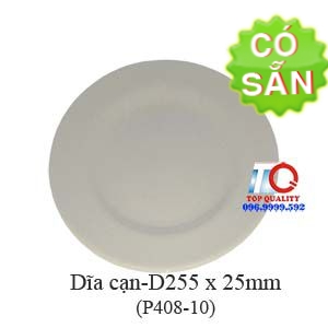 Dĩa melamine cạn màu nâu đá P408-10