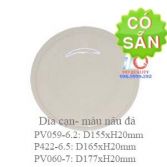 Dĩa melamine cạn size nhỏ màu nâu đá