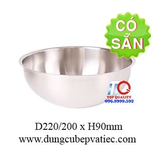 Tô inox trộn salad 220mm