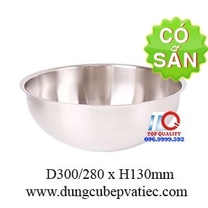 Tô inox đánh trứng, trộn salad 300mm