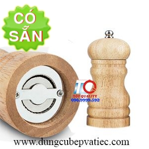 Xay tiêu cầm tay bằng gỗ hình quân cờ  thấp