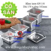 Khay inox GN 1/6