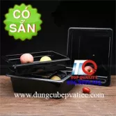 Khay nhựa đen gn 1/2 đựng thực phẩm