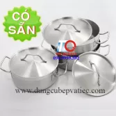 Nồi inox miệng rộng - đáy dày