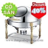 Nồi buffet tròn cao cấp chân cao mạ vàng CSK301KS