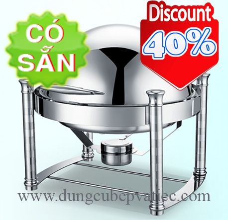 Nồi buffet tròn 6 lít chân cao hoa văn CZK201