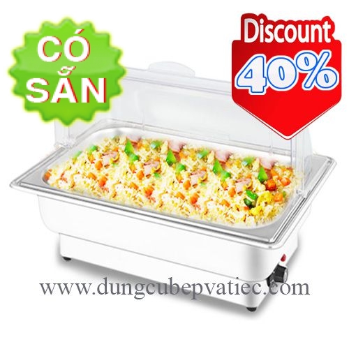 Lò cách thủy khay buffet chữ nhật nắp mika mở 1/2 9 lít CFK7055P1