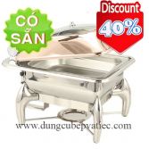 Nồi buffet nắp kính ben hơi màu vàng hồng CFK017MJ