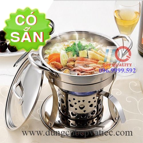 Bộ nồi lẩu và bếp cồn 200mm