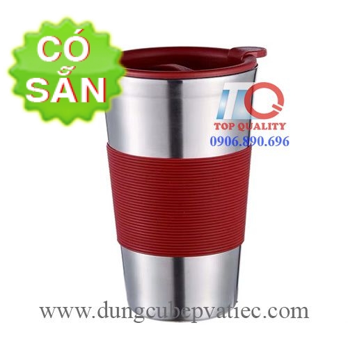 Ly inox có nắp 2 lớp 304 giữ nhiệt