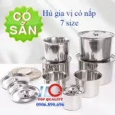 Hủ inox đựng gia vị có nắp