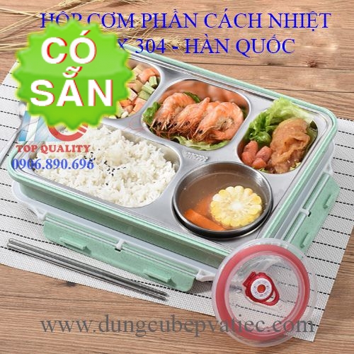 Hộp đựng cơm cách nhiệt-Hàn Quốc inox 304