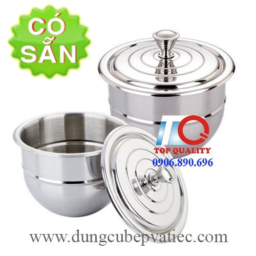 Thố inox 304 có nắp đựng gia vị