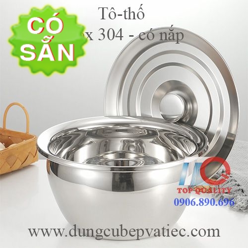Thố inox 304 cao cấp có nắp - 3 size -5 lít -7 lít - 8 lít - hàng có ...
