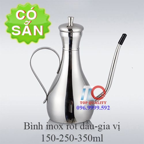 Bình rót dầu - gia vị bằng inox có vòi