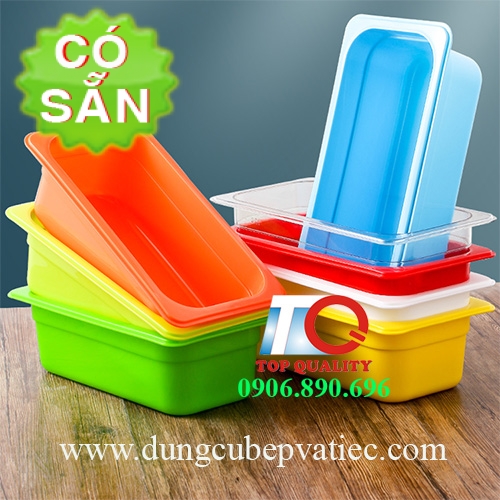 Khay cont GN 1/3 nhựa PC 6 màu
