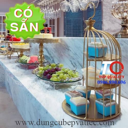 long-chim-vang-dung-do-an-tiec-buffet-phong-khach