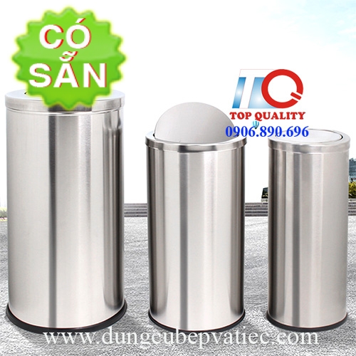 Thùng rác inox nắp lật