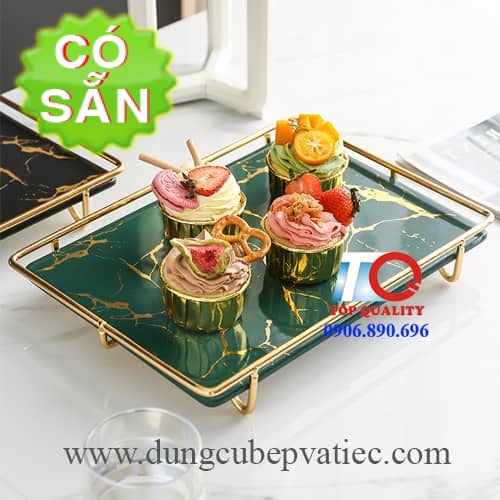 Khay sứ trưng bày bánh - trái cây - sushi