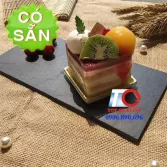 Tấm đá đen trưng bày - phục vụ thức ăn