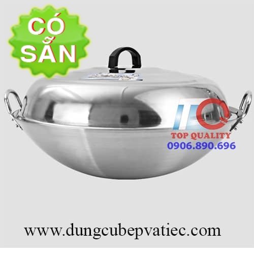 Chảo inox công nghiệp có nắp