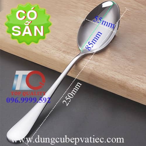Muỗng inox loại lớn cán dài-100% inox cao cấp - hàng có sẵn
