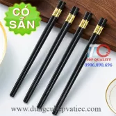 Đũa đen cao cấp khảm vàng