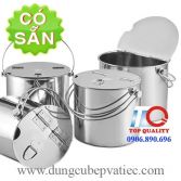 Xô đá inox có nắp