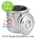 Thùng inox giữ nhiệt chia 2 ngăn