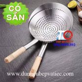 Vợt chiên inox cán gỗ