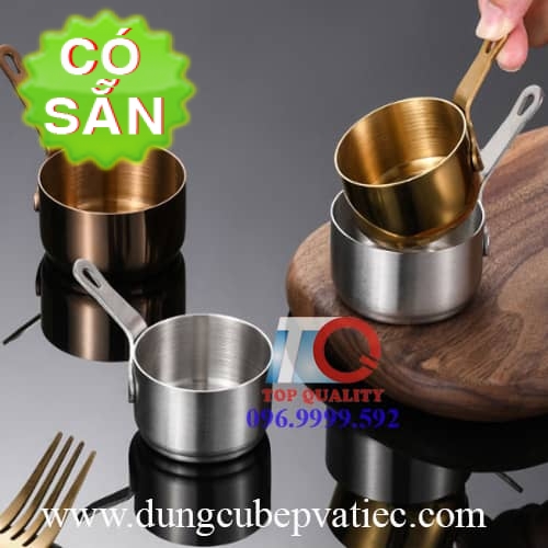 Chén đựng sốt inox 304 có tay cầm