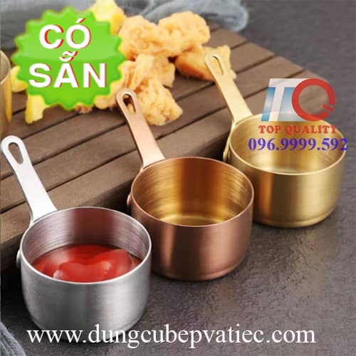 Chén đựng sốt inox 304 có tay cầm - 3 màu - 9 mẫu đẹp độc lạ 50ml ...