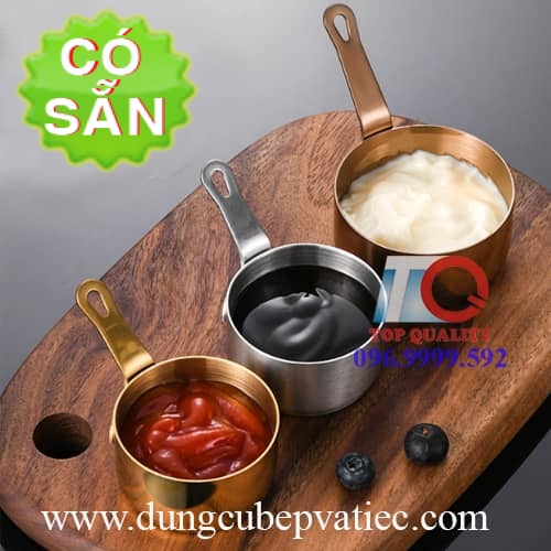 Chén đựng sốt inox 304 có tay cầm - 3 màu - 9 mẫu đẹp độc lạ 50ml ...