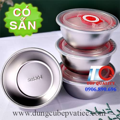 Chén canh inox có nắp, 100% inox SUS 304 - có nắp đậy chống tràn - hàng ...