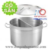 Nồi inox 304 3 đáy chia 2 ngăn - dùng bếp từ