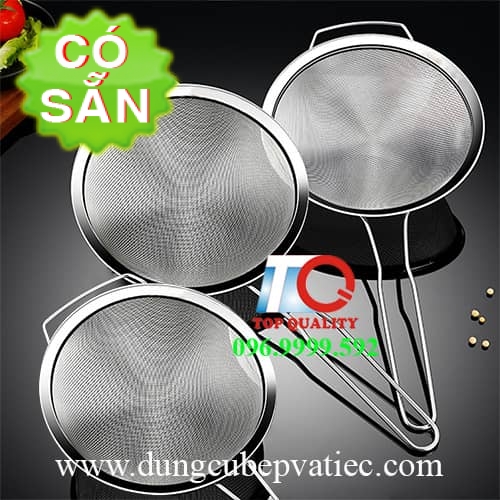Vợt inox - lọc inox, rây inox lưới mịn, làm từ inox không nhiễm từ loại ...